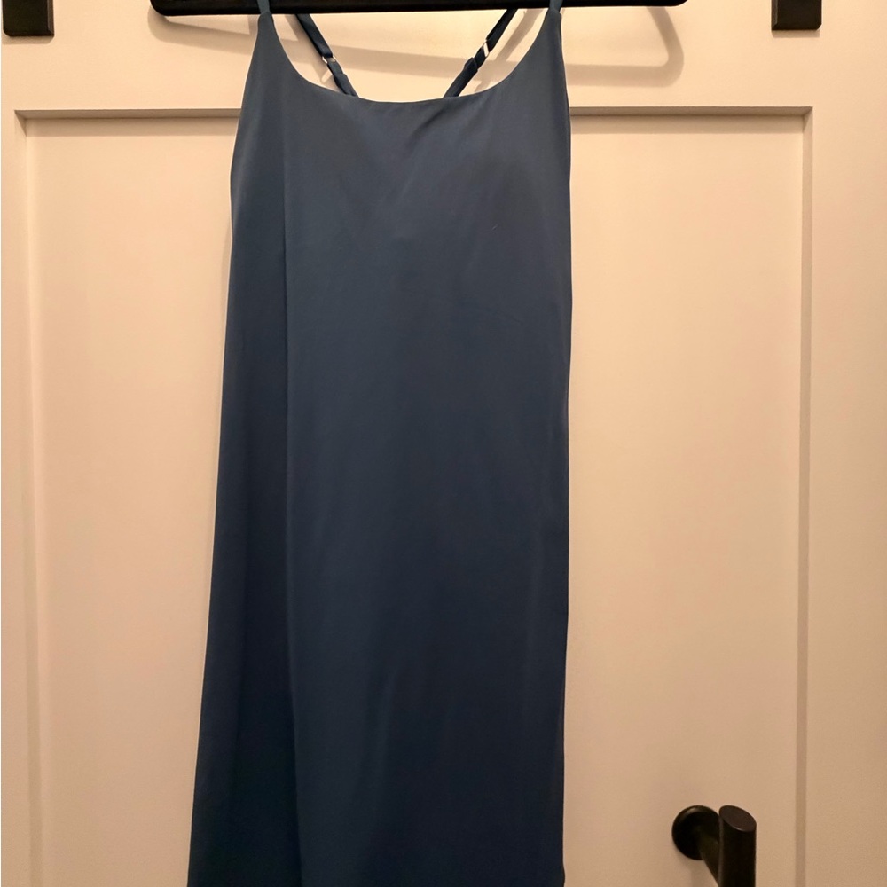 Athleisure Blue Midi Dress